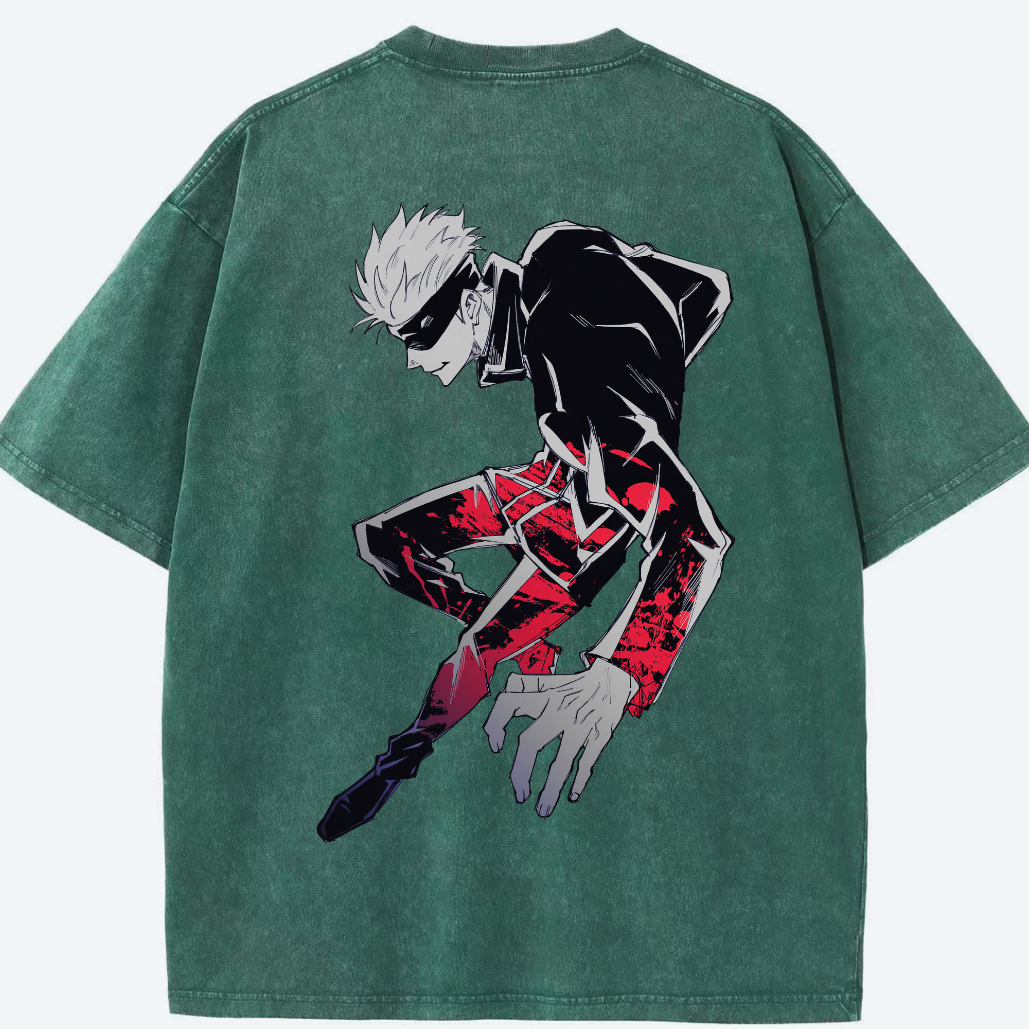（画像用） 呪術廻戦 Jujutsu Kaisen 綿100% ヴィンテージ風 半袖Tシャツ（背面プリント）